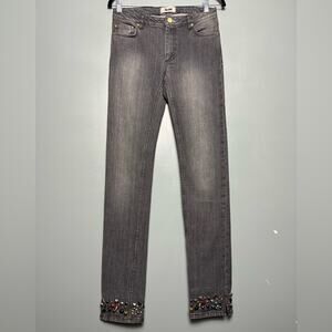 Acne Studios Embellished Ankle Studded Jeans Gray Denim Size 36/US Women’s 4